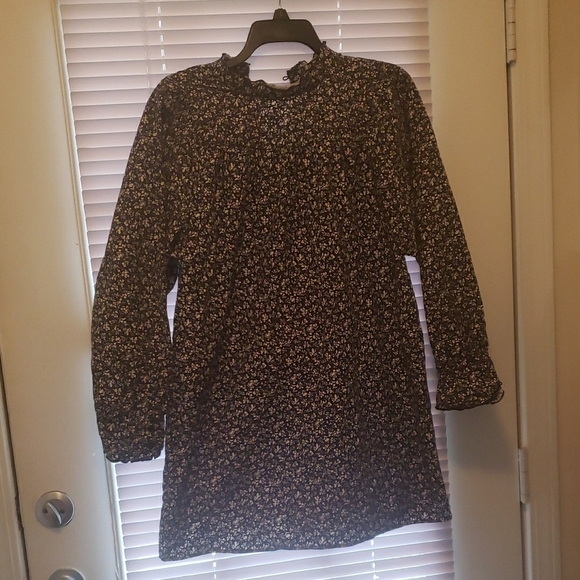 Zara Black and White Floral Dress- POPLIN DRESS - Picture 5 of 13